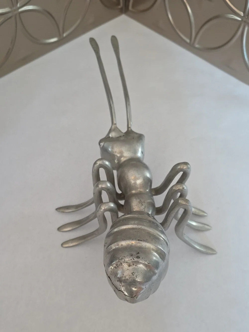 Vintage Polished Aluminum Ant Sculpture - Nima Oberoi Lunares San Francisco